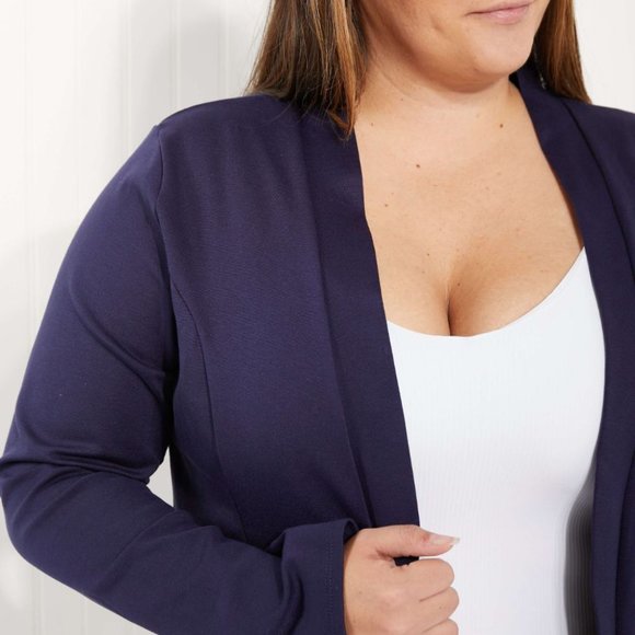 Heimish Full Size Open Front Blazer - Picture 7 of 7